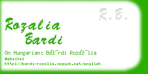 rozalia bardi business card